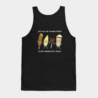 Main Street Treats - White Text Tank Top